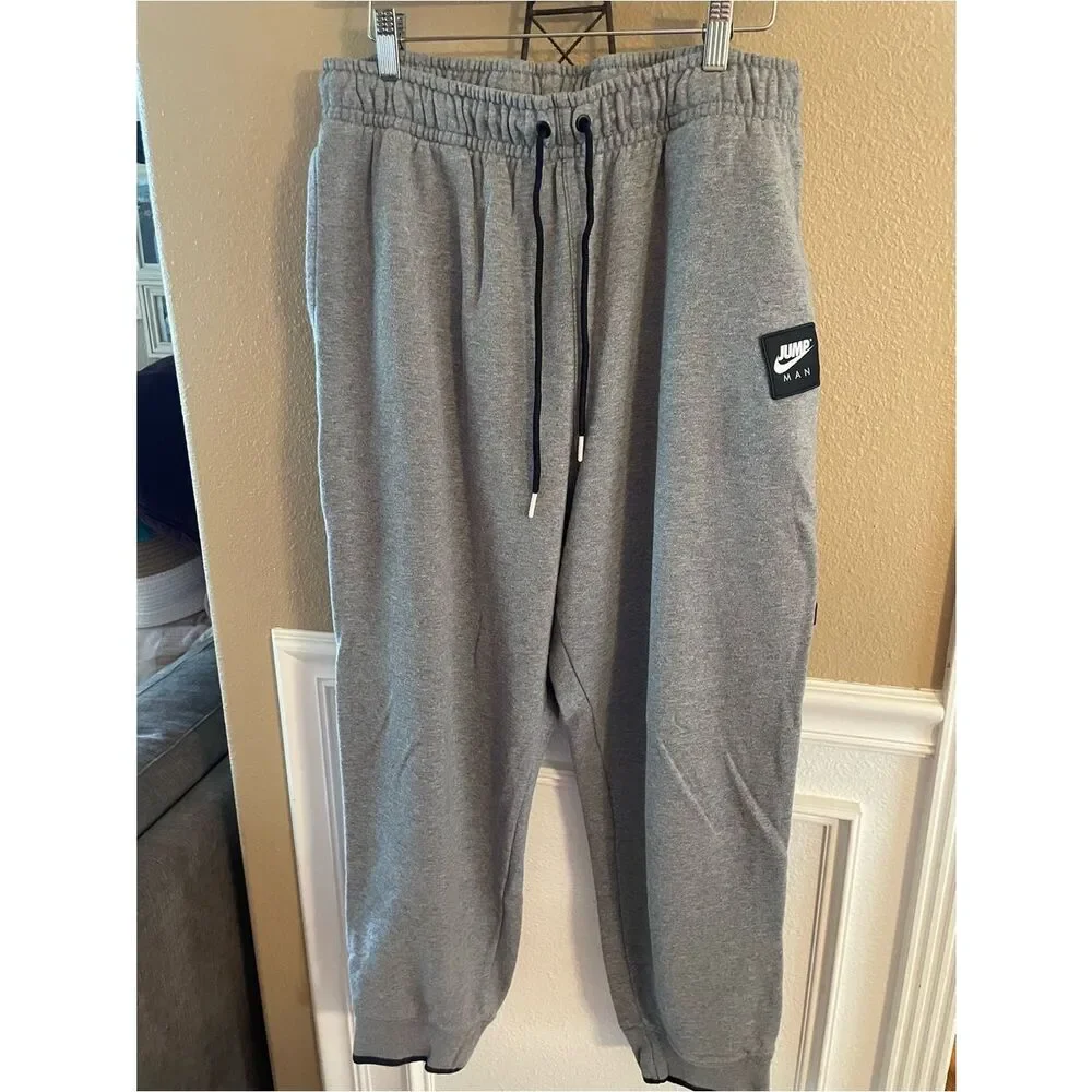 JUMP MAN Air Jordan Nike Gray Drawstring Men’s Jogger Sweatpants XL